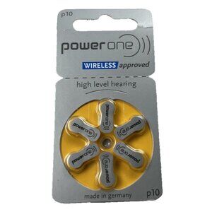 Power One Hearing Aid Batteries P10 Wireless Approved Made In Germany
